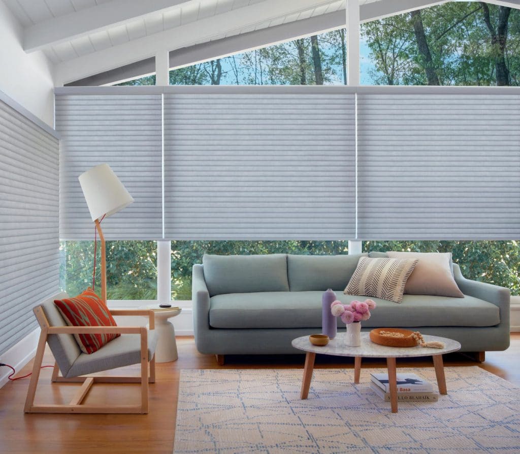 Sonnette blinds add maximum privacy and light control.